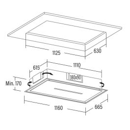 Hottes d'îlot Cata BENNU SLIM