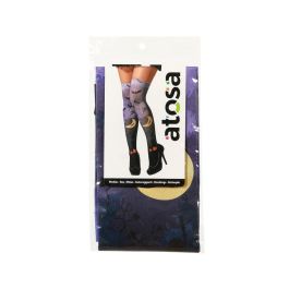 Accessoire Halloween - Chaussettes Hautes Blanches à Imprimés Fantômes et Chauves-souris pour Costume Fantôme, Sorcière ou Style Kawaii