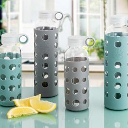 Botella Transporte Vidrio con Funda Sili Quidate Quid 0,4 L (12 Unidades)