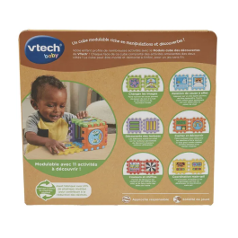 Vtech Baby Modulo Cube des Découvertes - Cube d'activités modulable pour l'éveil sensoriel des bébés de 12 à 36 mois - Multicolore