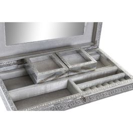 Boîte à bijoux Home ESPRIT Argenté Naturel Bois Aluminium 38 x 20 x 7,5 cm