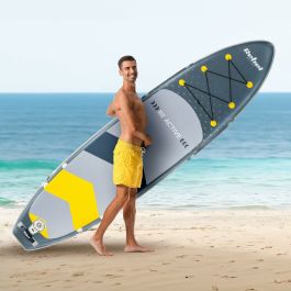 Planche de Paddle Surf Gonflable avec Accessoires Rebel RBA-4501 Gris