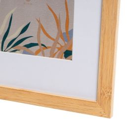 Cadre photo Blanc Naturel Verre Bois MDF
