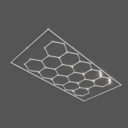 Regleta Panal 7W 44Cm 110Lm/W 220VAC Blanco Frío