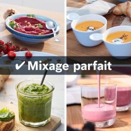 Bosch VitaPower MMB614GO - Mixeur Blender 1200 W, 2 vitesses + Turbo, Bol 2 L Tritan, 4 lames, 30 000 tr/min, Fonction gourde 650 ml incluse, Noir