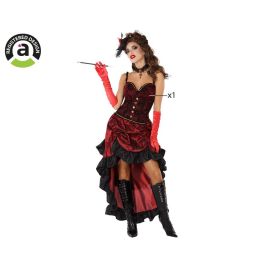 Déguisement femme adulte années 20 cabaret Charleston, taille XS-S, couleur rouge bordeaux avec motifs dorés et noir, en polyester Precio: 22.812. SKU: S1120845
