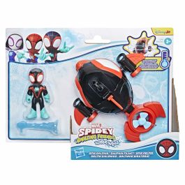 Hasbro Marvel Spidey et ses amis incroyables Miles Morales Water-Webs Figurine et véhicule de dauphin rotatif HASG14655P0 à partir de 4 ans