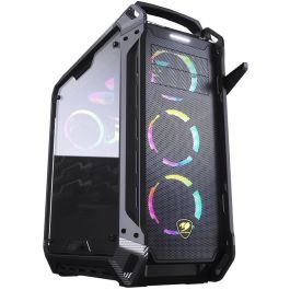 Cougar CGR-6AMKB-G - Boîtier PC Gaming Full-Tower Noir, Mesh, Verre Trempé, Support ATX/EATX/micro-ATX/Mini-ITX, Gestion des Câbles, 8 Slots, Refroidissement Avancé