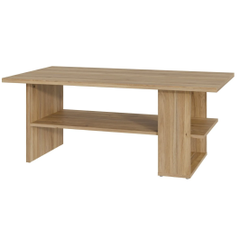 Mauvella Table basse rectangulaire en chêne, 2 plateaux, dimensions 110 x 60 x 45 cm - Apportez une touche d'élégance à votre salon