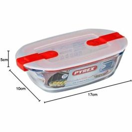 Pyrex COOK & HEAT Boîte Rectangulaire en Verre avec Couvercle 17 x 10 cm