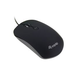 EQUIP Souris Optique Ambidextre USB 245114, Câble 1.8m, Noir