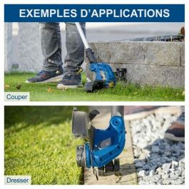 Scheppach Bordeadora telescopica inalambrica C-LT300-X- 20V IXES - Corte y enderezado de bordes 2 en 1 - sin bateria ni cargador