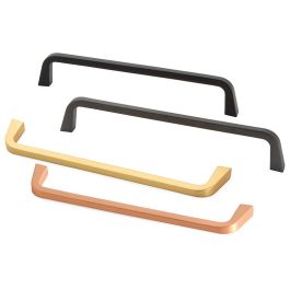 VIEFE Poignée ESTE Zamak Noir Mat, 160mm - Design Industriel Moderne pour Meubles de Cuisine et Salle de Bain