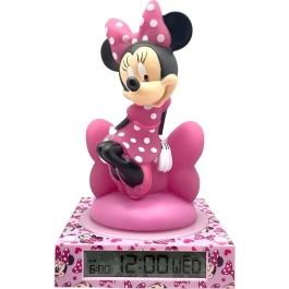 Kids Licensing Minnie - Réveil figurine 3D lumineuse pour enfants - Dès 3 ans