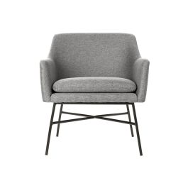 Fauteuil DKD Home Decor Noir Gris clair Métal 66 x 62 x 76,5 cm