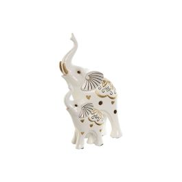 Figurine Décorative Home ESPRIT Blanc Doré Eléphant Romantique 11 x 8 x 19 cm