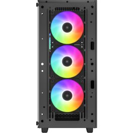 DeepCool Boîtier PC Gamer CC560 ARGB V2 - Midi-Tower Noir, Verre Trempé, 4 Ventilateurs ARGB, Support ATX/micro-ATX/Mini-ITX, Gestion des Câbles, Filtre Anti-Poussière