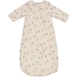 Douillette nomade - CANDIDE - 90 cm - 9/24 mois - Manches amovibles - Blanc imprimé lange tigre