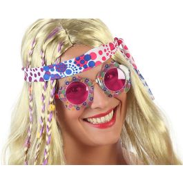 Lunettes fleur hippie rouges pour femme adulte - Accessoire rétro pour fête, festival ou célébration thématique Precio: 10.5. SKU: B1AATNVAMB