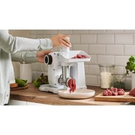 Bosch MUZS2FWW Hachoir à viande Blanc Acier satiné pour Kitchen Machine MUM Série 2 - Accessoire robot multifonction