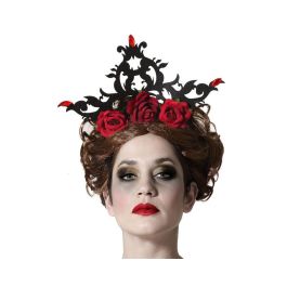 Diadema Diadème Couronne Halloween Noir avec Roses Rouges - Accessoire Déguisement Reine Sombre, Jour des Morts, Théâtre, Photographie Precio: 11.4999996. SKU: B17TKAM5Y8