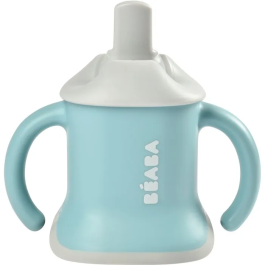 Beaba Evoluclip Airy Tasse d'Apprentissage Évolutive 3 en 1 Vert - Biberon, Gourde et Gobelet Anti-Colique avec Régulation d'Air
