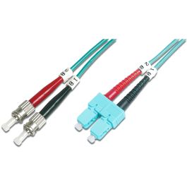 DIGITUS LWL Patchkabel ST -> SC 2.00m Multimode Duplex OM3
