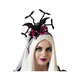 Diadème Halloween pour Femme Adulte Rose avec Motif Chauve-souris et Fleurs - Accessoire Déguisement Vampiresse, Sorcière ou Fée Sombre Precio: 10.8999996. SKU: B1D6MX79KL