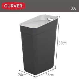Poubelle Curver Gris Plastique 30 L (6 Unités)