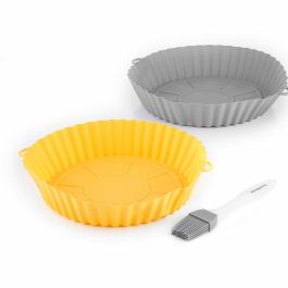 Pack Paniers en Silicone avec Pinceau pour Friteuses à Air et Friteuse à Air avec Gril, Accessoires et Livre de Recettes InnovaG