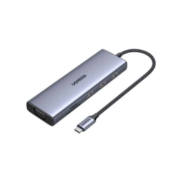 UGREEN Hub USB-C 9 en 1 avec Ports HDMI 4K, VGA, RJ45 Gigabit, USB-A 3.0, USB-C PD, Lecteurs SD/TF - Adaptateur Multiport USB-C Noir Precio: 65.244. SKU: B1F6V3FG9Z