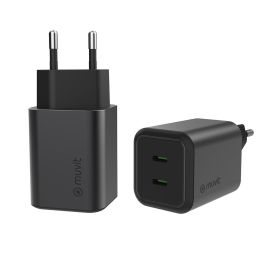 Chargeur mural Muvit WCEU66-45-C2 Argenté 45 W