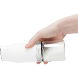 Ade Jeu de 2 moulins électriques MILL Verre/Synthétique Blanc et Noir Hauteur 18,3 cm ADE4262379094622