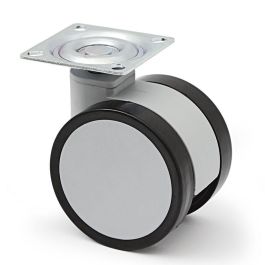 Q&Q Roue pivotante Duncan Ø75 H96 Plastique Gris Sans frein