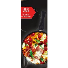 Set de 2 poeles - Tous feux dont induction - ARTHUR MARTIN - AM2977 - Anti-adhésif - Ø 24-28 cm + Poignée amovible - Gris mat