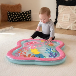 Baby Einstein Ocean Explorers - Matelas d'eau sensoriel et d'éveil Jiggling Janet pour bébé, gonflable, facile à nettoyer, jouet aquatique, 0 à 36 mois