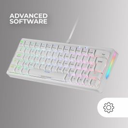 Clavier pour jeu Mars Gaming MKMINIPROWYES Qwerty US Blanc