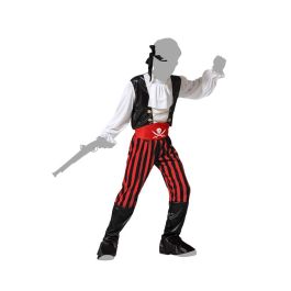 Déguisement de Pirate Bucanier pour Garçon 10-12 Ans - Ensemble avec Chemise, Pantalon, Ceinture et Foulard