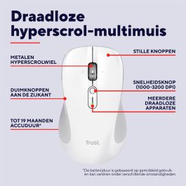 Souris Trust 25674 Blanc 3200 DPI
