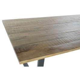 Table de Salle à Manger Home ESPRIT Noir Naturel Métal Bois de manguier 200 x 100 x 76 cm
