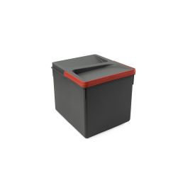 Emuca Bac de tri sélectif pour tiroirs de cuisine Recycle Hauteur 216mm, 1x12litres, Plastique gris anthracite