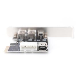 DIGITUS 1 x PCI Express Karte, Firewire 1394a (2+1 Port)