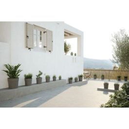 ARTEVASI Pot de fleurs rond CAPRI LARGE - Plastique - Réservoir d'eau - diametre 30 cm - Gris clair - L 29,5 X P 29,5 H 28,2 cm