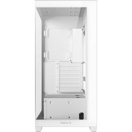 DeepCool CG580 WH - Boîtier PC Gamer Blanc ATX/Micro-ATX/ITX, Panneau Latéral en Verre Trempé, Support Ventilateurs/Radiateurs, Filtre à Poussière