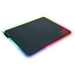 Thermaltake GMP-LVT-RGBHMS-01 Tapis de Souris Gamer RGB Noir, Alimentation USB, Base Antidérapante, 370 x 290 mm