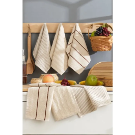 Ensemble de 6 serviettes de toilette - Coton 100% - Taille 30 x 50 cm - Couleur Beige - Pour Salle de Bain Élégante et Zen Precio: 28.152. SKU: B1DFTYX6L4