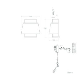 Aplique Quilmes SKD-W1024 en Ratán y Madera