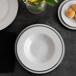 Plato Llano Porcelana Glacial Filo Bidasoa 30 cm (12 Unidades)