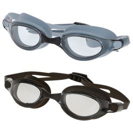 Lunettes de bain pour adultes AquaSport Noir Gris (12 Unités)