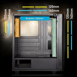 Boîtier ATX semi-tour BitFenix Apollo ARGB Noir